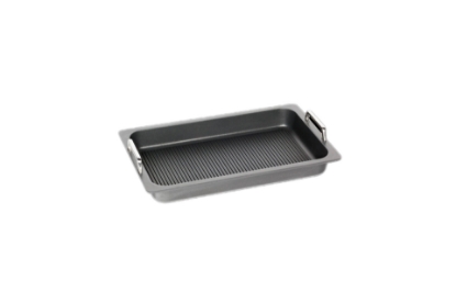 تصویر  ماهیتابه مستطیل دسته استیل گریل نچسب AMT سایز 53