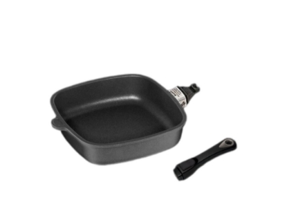 تصویر  ماهیتابه مربع دسته بازشو گریل نچسب AMT سایز 20