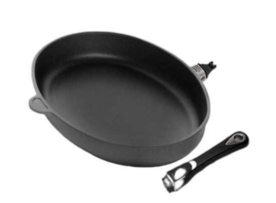 تصویر  ماهیتابه بیضی دسته بازشو نچسب AMT سایز 41