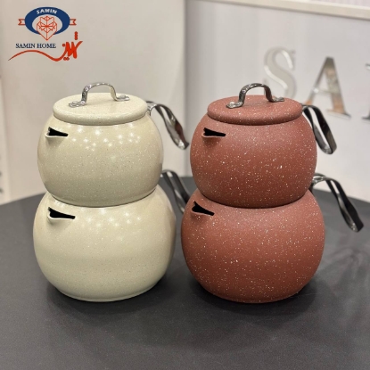 تصویر  ست کتری و قوری کرکماز مدل گرانیتی