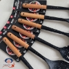 تصویر  ابزار آشپزخانه سیلیکونی دسته چوبی شنگیا