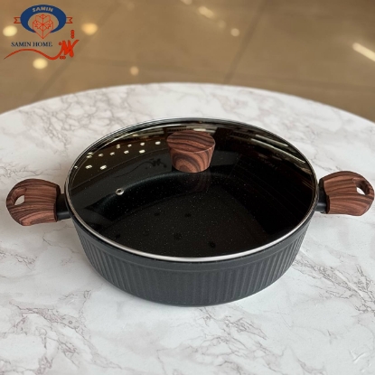 تصویر  تابه دو دسته kzp کالکشن آلما باکالیت سایز ۲۸