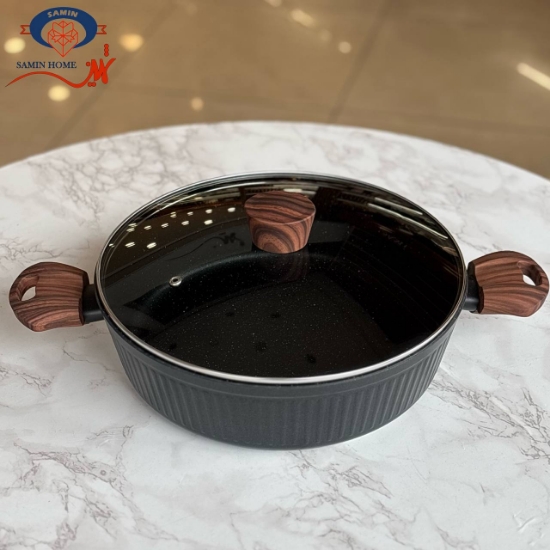 تصویر  تابه دو دسته kzp کالکشن آلما باکالیت سایز ۲۸
