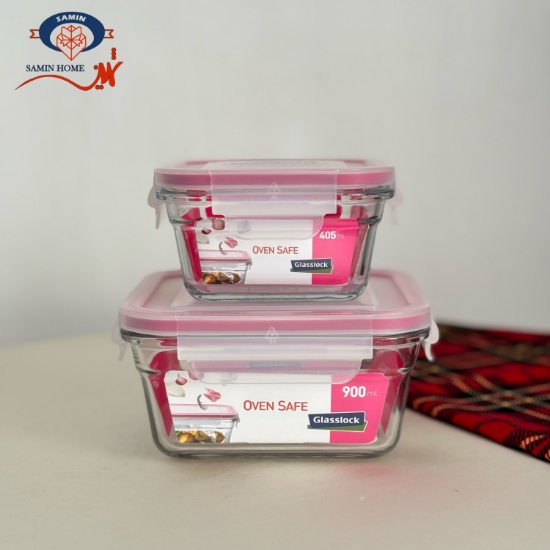 تصویر  سرویس فر مربع گلس لاک مدل GL1790